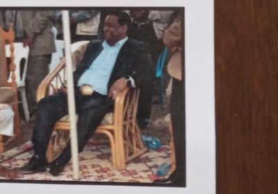 The late King Goodwill Zwelithini kaBhekuzulu seated at a Royal Household ceremony