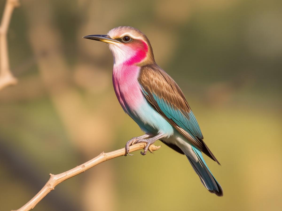 Lilac-breasted roller in the bushveld