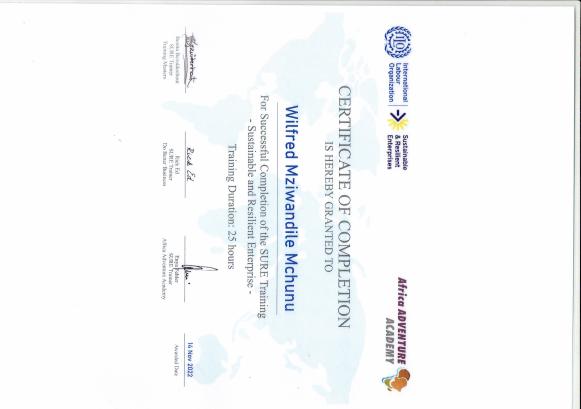 SURE — Sustainable & Resilient Enterprise certificate thumbnail