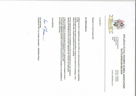 Cultural Guide, Level 4 — Northern KZN Battlefields certificate thumbnail