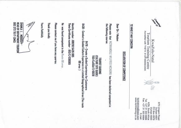 Culture Site Guide — Declared Competent certificate thumbnail